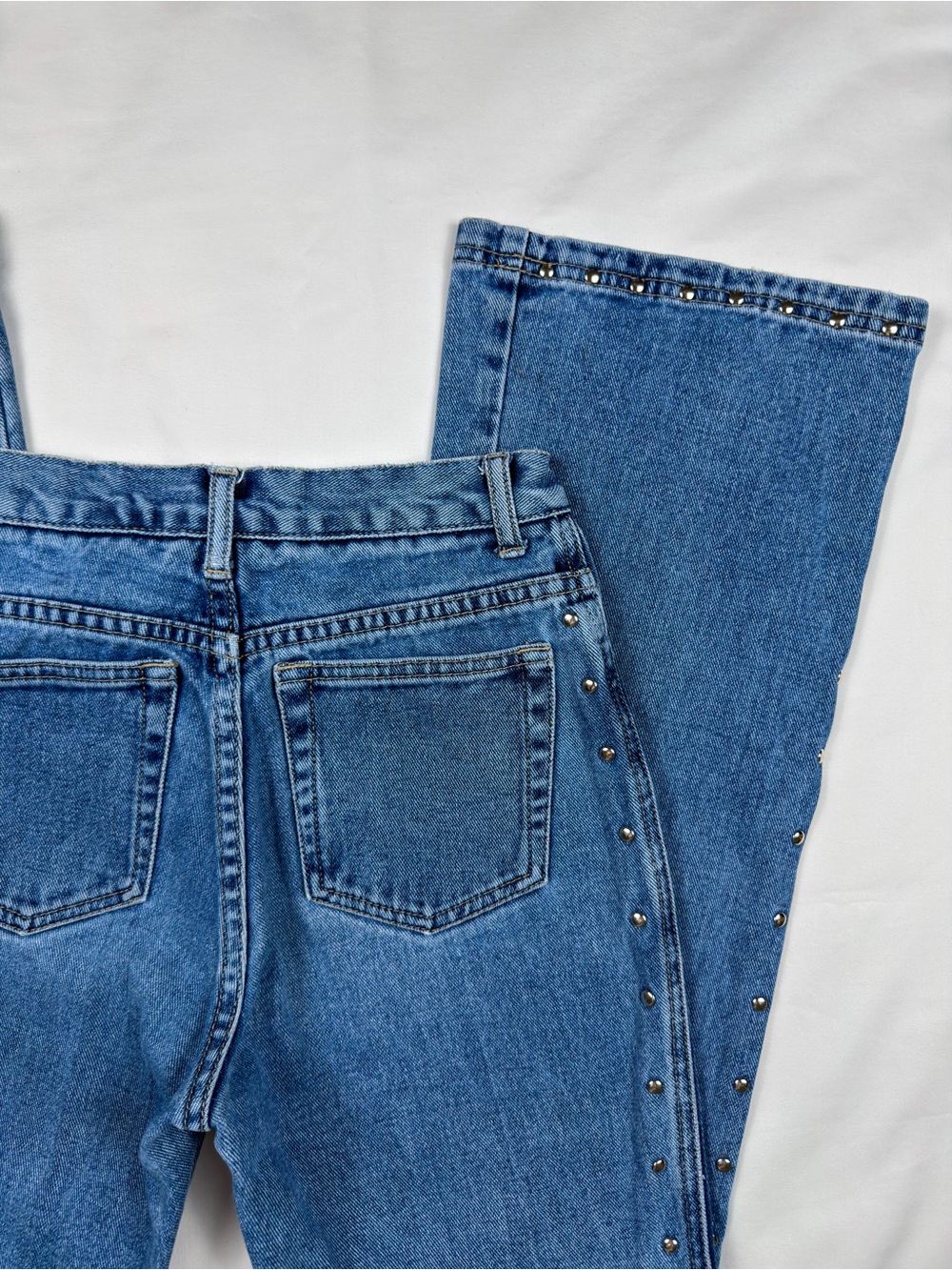 Vintage Y2K Arizona Studded Flare Jeans - Picture 3 of 8